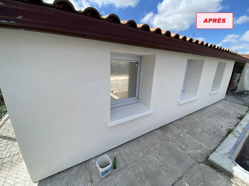 Finition en Topflex 100 Taloché RPE sur isolation en Gironde
