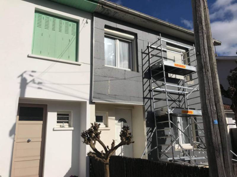 installation ou le remplacement de l'ITE avec la finition en Topflex100 Bassin d'Arcachon