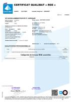 Certificat RGE Isolation Thermique par l'extérieur